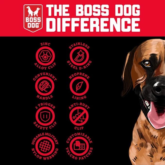 Boss Dog Tactical Collar, Green Camo, Large