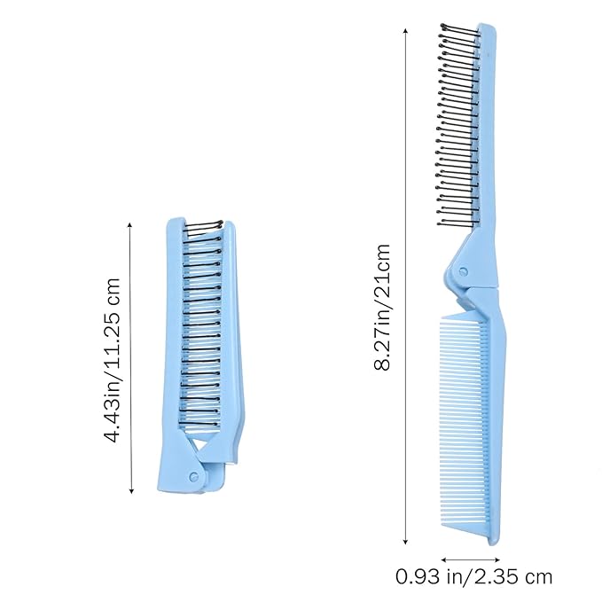 3PCS Dog Hair Brush Folding Small Puppy Cat Pet Grooming Brushes, Professional Comb Brush Supplies to Effectively Remove Tangles, Knots and Mats(3 Colors)