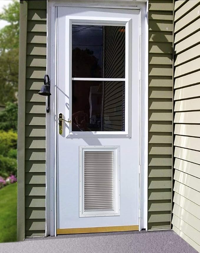 Armor Flex Heavy-Duty Aluminum Frame Pet Door for Extra Large-Sized Dogs (100+ lbs.) by High Tech Pet - Door Mount Dog Door, Air Tight, Easy Install, Security Panel (12.5" x 25"Pet Opening) - AF2-XL