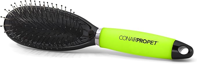 CONAIRPRO dog & cat - Medium Pin Brush - Dog Brush for Shedding, Stainless Steel Round Tip Pins with Memory Grip Gel, Ideal for Medium Breeds