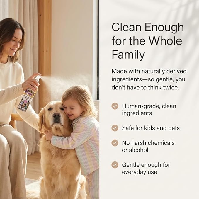 Dog Deodorizing Spray – Natural Grooming Mist for Dogs – Long-Lasting Fresh Scents – Alcohol-Free, Moisturizing, Detangling – Smell-Good Coat Spray
