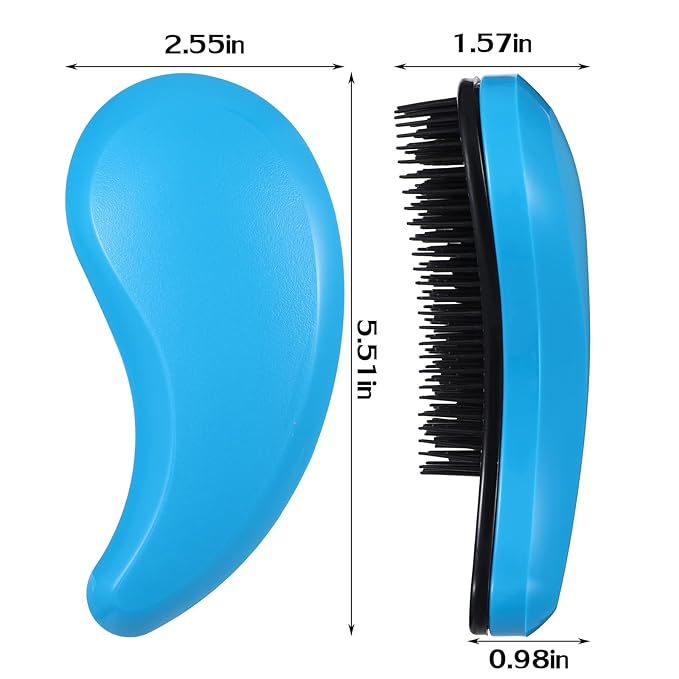 Small Dog Brush, Puppy Brush Grooming Tool, Gentle Cleaning Slicker Hair Brushes Remover for Teddy Yorkies Maltese Shih Tzu Chihuahua Cats Rabbits (Blue)