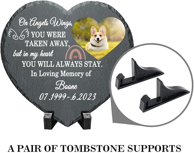 Rainbow Bridge Garden Stone Dog Memorial, Always and Forever in Our Hearts Personalized Memorial Garden Stone,Memorial Garden, Sympathy Gifts, Remembrance, Bereavement Gifts