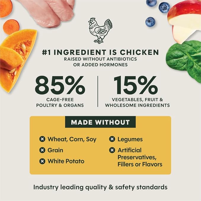 Instinct FreshDried Bites, Natural Freeze-Dried Dog Food, Grain-Free - Cage-Free Chicken, 25 oz. Bag