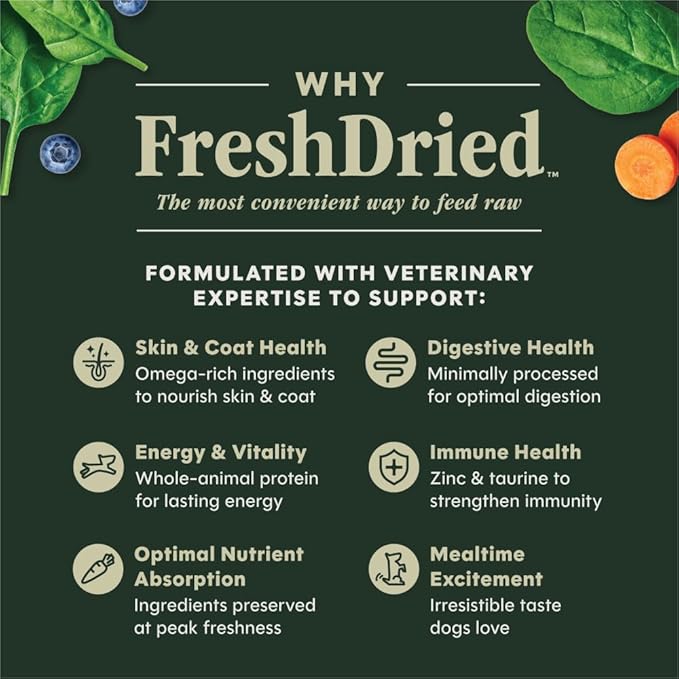Instinct FreshDried Bites, Natural Freeze-Dried Dog Food, Grain-Free - Wild-Caught Pollock, 14 oz. Bag