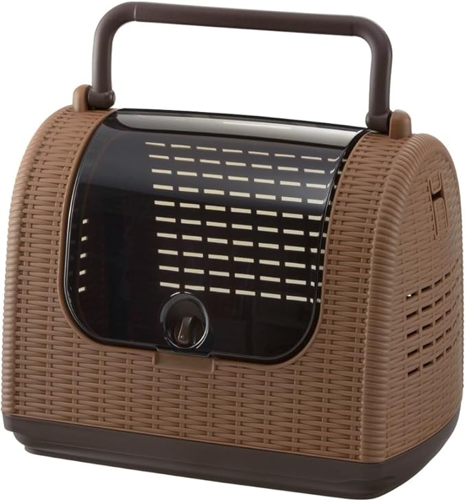 Richell Pet Supplies Dog Carrying Bag Sling Rattan Carrier Made in Japan (Brown)