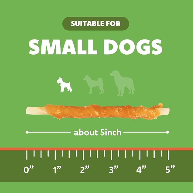MON2SUN Rawhide Free Dog Treats Chicken Wrapped Cod Sticks for Small Dogs Healthy Training Treats Soft Snacks (31.75 Ounce -Pack of 1)