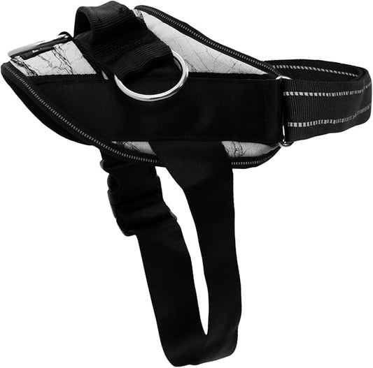 ShawnCo Essential Dog Harness, No-Pull Pet Vest with 3 Leash Clips, No Choke, Reflective, Adjustable and Padded, for Easy Walking and Training for Small, Medium and Large Dogs (White Marble, XS)