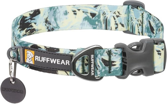 Ruffwear, Front Range Dog Collar, Adjustable Tubelok Webbing, Lightweight, Side Release Buckle, Aluminum V-Ring, Durable for Everyday Use, Sweeping Sage, 20"-26"