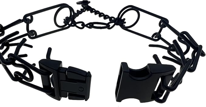Adjustable Dog Ｎo Pull Ｃollar for Small Medium Large Dogs (Black, XL)
