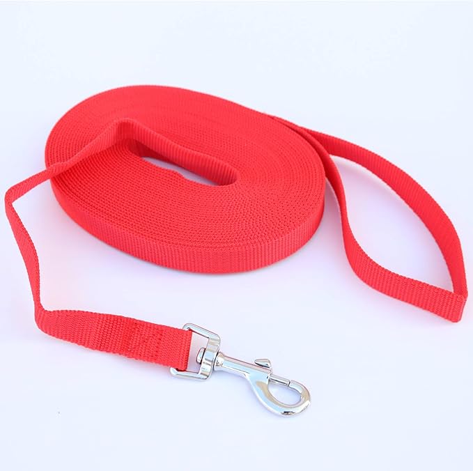 Dog Leash Puppy Obedience Recall Training Agility Lead 15ft, Great for Play, Camping, or Backyard