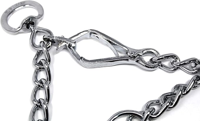 Herm Sprenger Prong Dog Training Collar with Quick Release Buckle Ultra-Plus Chrome Plated Steel Pet Pinch Collar No-Pull Collar for Dogs Anti Pull Training Collar Made in Germany 4mm x 25in XL
