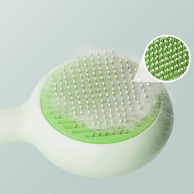 Premium Universal Pet Grooming Brush with Stainless Steel Pins Ideal for All Breeds Long Short Haired Cat or Dog,Ergonomic All-in-One Reduces Tanglesand PromotesHealthy Coat with Gentle (Green)
