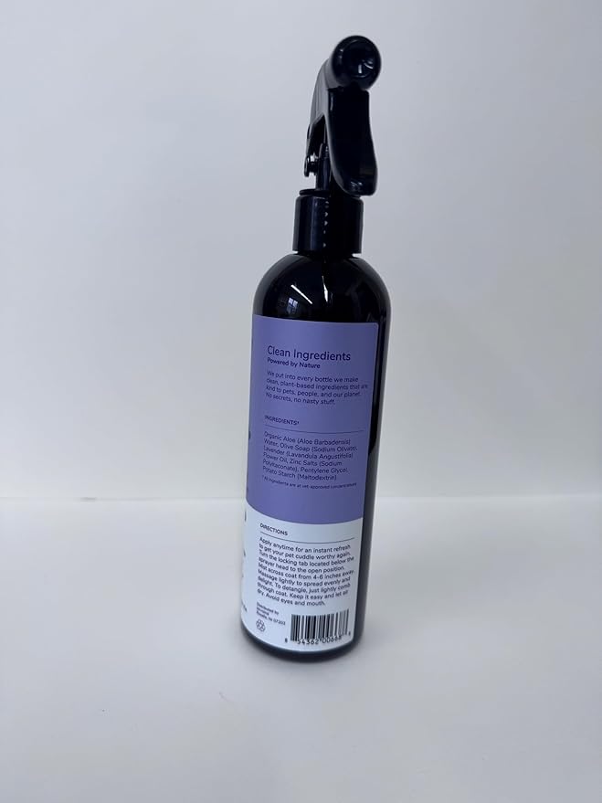 kin+kind Dog Deodorizing Spray - Safe, Natural, & Easy to Use Pet Odor Eliminator, Premium Cat/Dog Detangler Spray Formula Made w/Aloe, Dog Deodorizer for Smelly Dogs/Cats Made in the USA (12 fl oz)