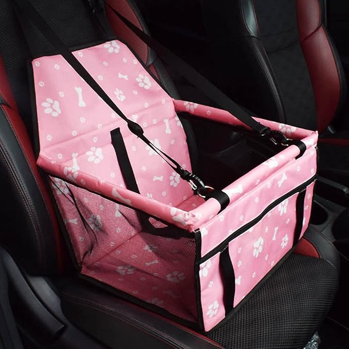 Pet Car Booster Seat Dog Car Seat Travel Carrier Cage Vehicles Upgrade Deluxe Washable Portable Breathable Folding Soft Washable Travel Bags for Dogs Cats or Other Small Pet