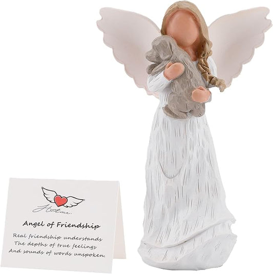 BEARAE Pet Memorial Gifts for Loss of Dogs, Dog Death Loss Sympathy Gift, Dogs Passing Away Gifts Dog Angel Statue Bereavement Remembrance Gift for Pet Owners (Girl)