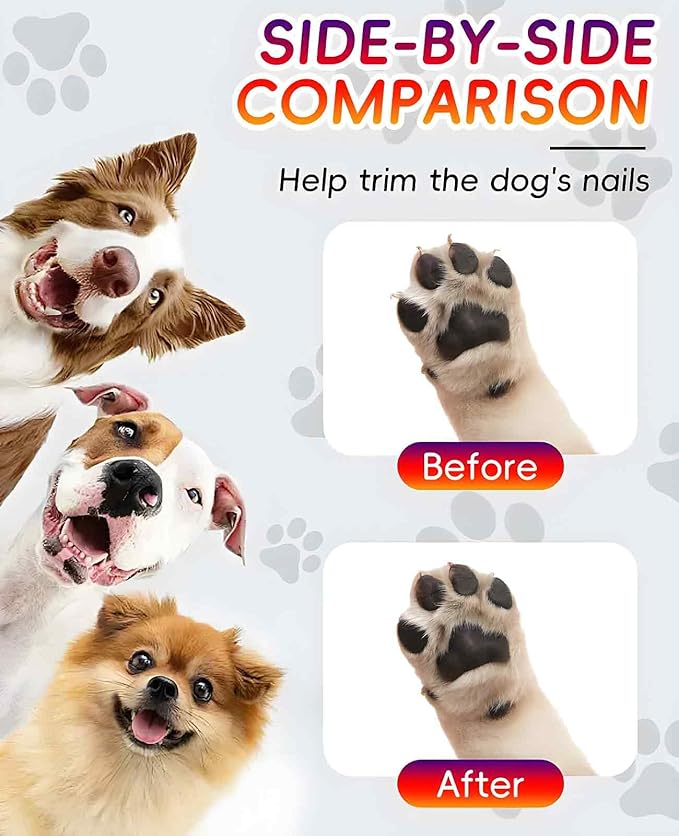 2PCS Dog Nail File, Filer Board for Safe and Easy Nail Care with 8PCS Replaceable Filing Disc