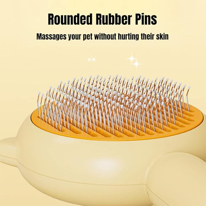 Magic Pet Comb, Pet Grooming Brush, Cat and Dog Brush for Shedding, Pet Massage Cleaning Slicker Brushes for Dogs Cats, Shedding Brush for Short or Long Haired Cat Dogs Tangled Hair (Orange-A)