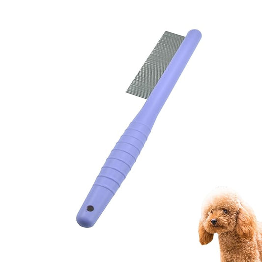 Small Dog Grooming Comb - Perfect for Shih Tzus, Yorkies, and Maltipoos - Ideal Puppy Hair Brushes for Maltese and Small Breeds (Purple)