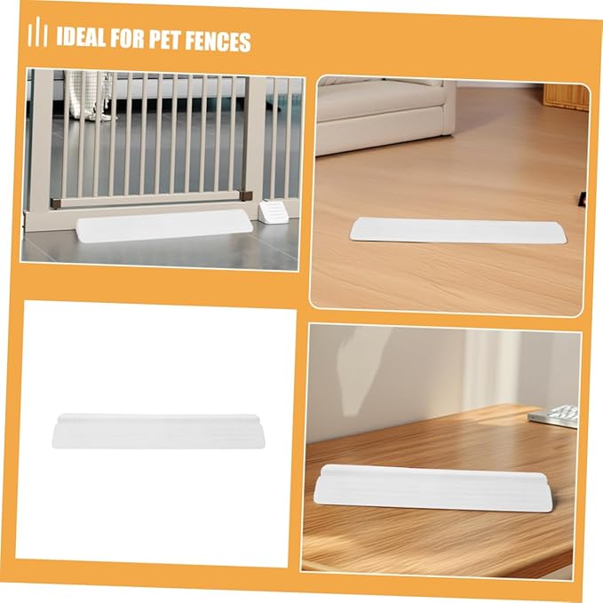 2Pcs Safety Gate Pedals Slip Floor Height Guardrail Accessories for Pet Gates Durable Indoor Puppy and Cat Safety Barrier Easy Installation White