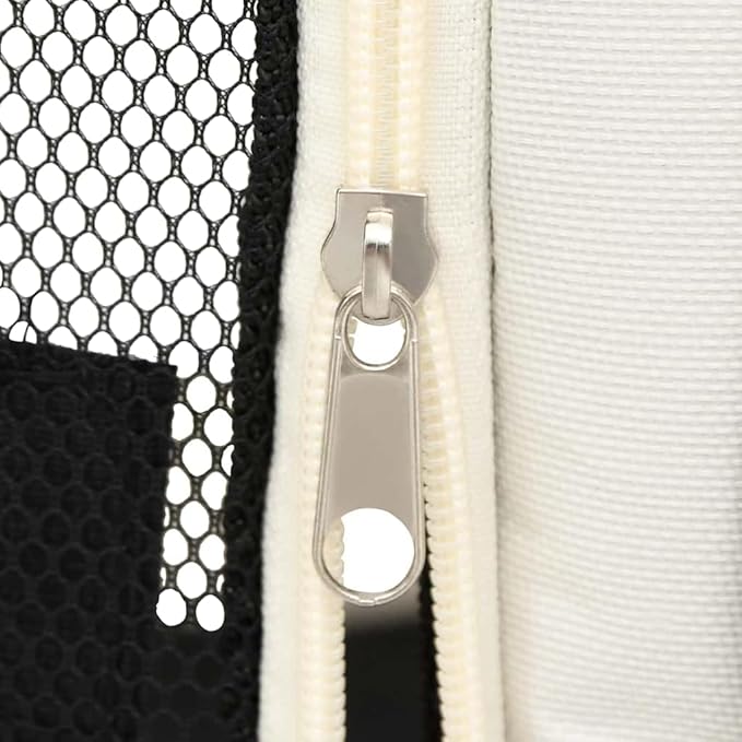 vidaXL Dog Playpen Black and Cream Polyester, Steel 35.4x35.4x22.8 in
