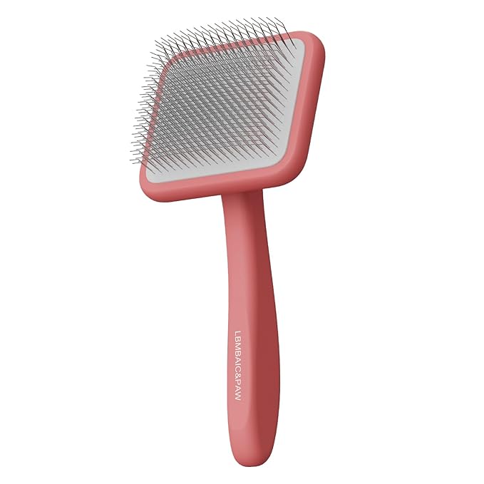 Dog Brushes for Poodle,Doodle,Goldendoodle,Labradoodle Coats Best Slicker Brush for Dogs Thick Long Curly Hair Shedding Detangles,Fluffy Grooming Fast Long Pin Slicker Brush Dematting.Wooden(Large)