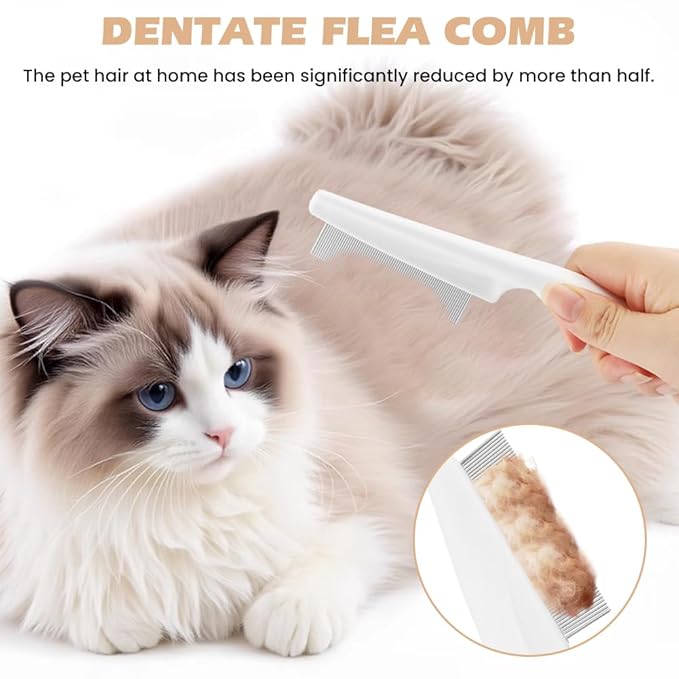 3pcs/pack Dog Brush for Shedding, Cat Brushes/Dog Brush Pet Hair Removal Tool with 2 Dematting Combs for Dogs, Cats, Horses, Painlessly Remove Grooming Supplies for Short & Long Hair, Fur & Dirt