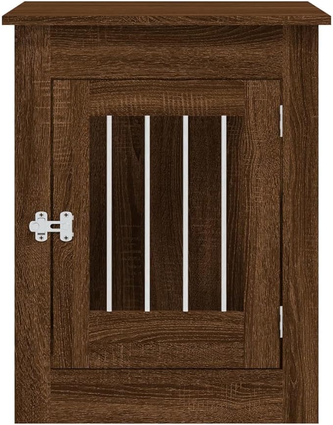 Dog Crate Furniture, Modern Dogs Kennel Indoor, Dog House Indoor, Puppy Cage Indoor Dog House, Brown Oak 21.7"x31.5"x26.8" Engineered Wood,-771