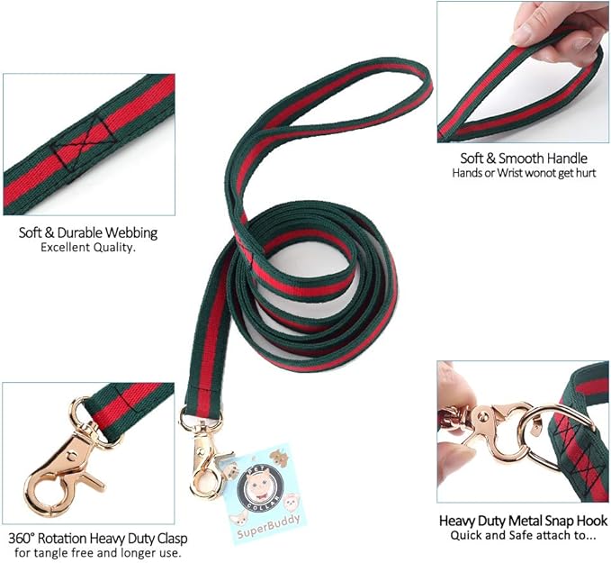 Premium Dog Leash with Luxury Style, Soft Durable Dog Leashes, Walking Training Leash for Small Medium Big Large Dogs