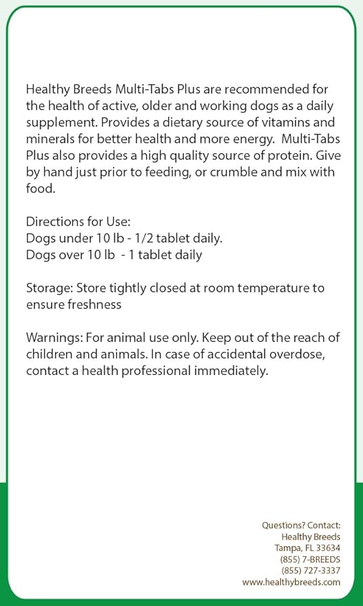 Healthy Breeds Chow Chow Multi-Tabs Plus Chewable Tablets 365 Count