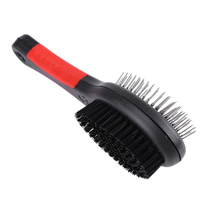 KUIDAMOS Groomer's Best Small Combo Brush,Dual-Sided Action Dog Grooming Combo Brush for Pets,Versatile Brushes for Grooming Dogs(L)