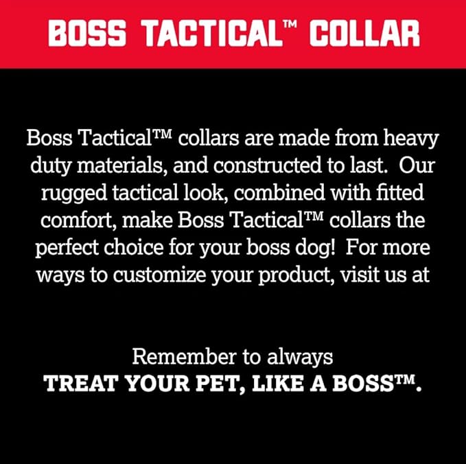 Boss Dog Tactical Collar, Tan Camo, Medium