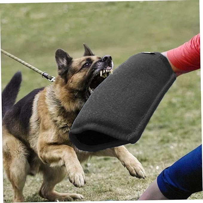 Dog Bite Sleeve Training Large Dogs - Dog Bite Sleeves for Dog Training Arm Sleeve Burlap Arm Protection Sleeves for Dog Training Supplies(Black)