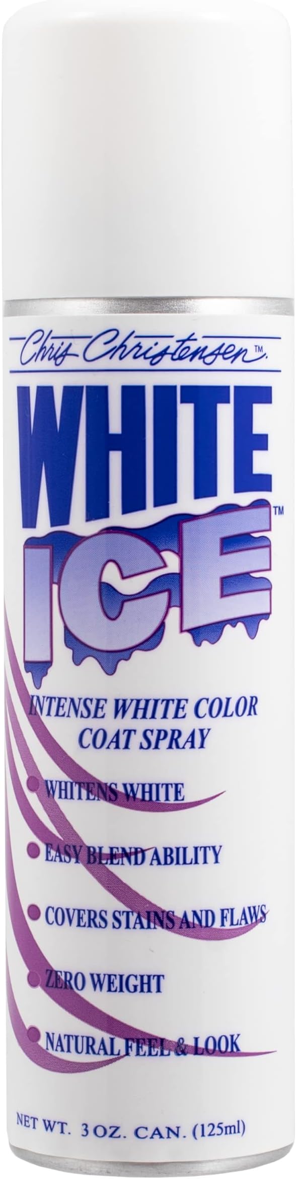 Chris Christensen White Ice Spray, Dog Cosmetics, Groom Like a Professional, Natural Look, Easy to Apply and Blend, Made in The USA, 3oz