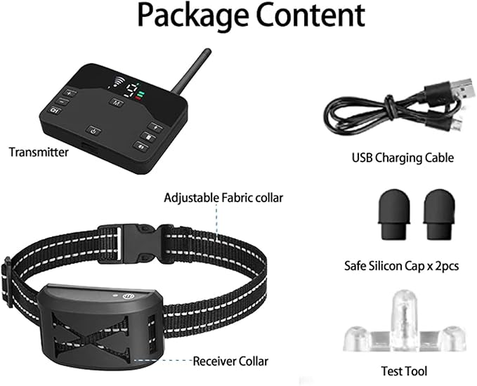 Wireless Dog Fence Dog Training Collar 2 in 1, Electric Pets Boundary Containment System, Adjustable Range Control, Waterproof Receiver, Vibration & Shock, Suitable for All Stubborn Dogs,for3dogs