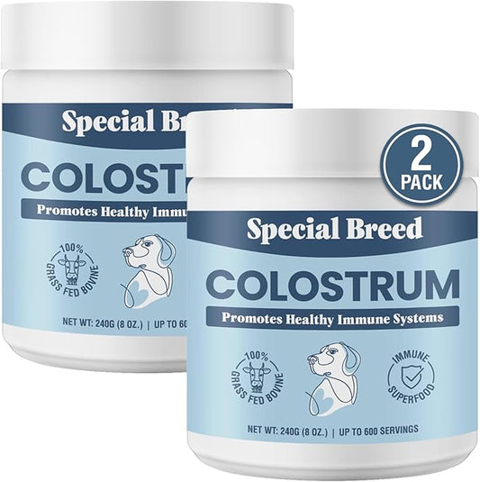 Special Breed Bovine Colostrum for Dogs and Cats, Immune Support Supplement for Allergy and Itch Relief, Grass Fed Colostrum Powder (1200 Scoops)
