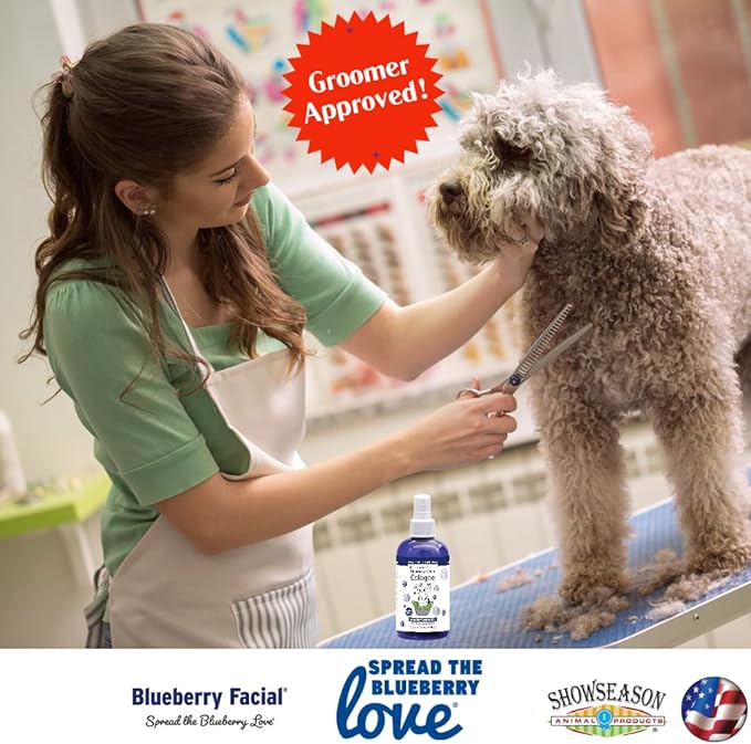 Showseason Animal Products South Bark's Blueberry Clove Dog Cologne 2.5 oz. | Dog Perfume Long Lasting | Deodorizing Spray | Made In The USA