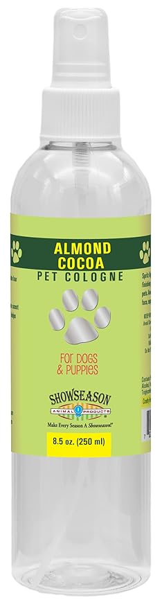 Showseason® Almond Cocoa Dog Cologne 8.5 oz. | Dog Perfume Long Lasting | Deodorizing Spray
