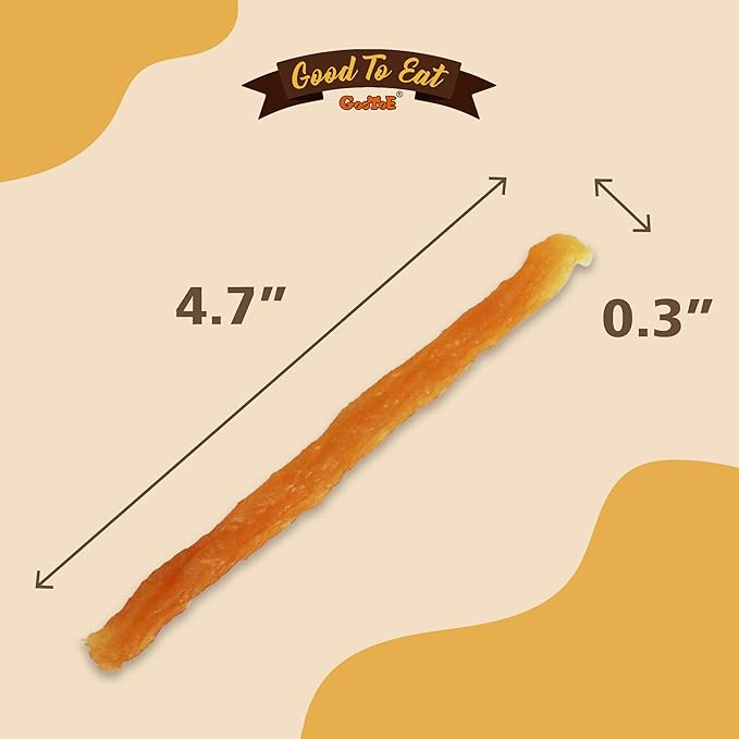 Gootoe Soft Turkey Tendon Stirip with Pumpkin 1 lb, Natural Chewy Snack, USA-Sourced Turkey Tendon, Premium Training Chew, Reseal Value Bag, Ideal for Small & Senior Dogs, Jumbo Pack
