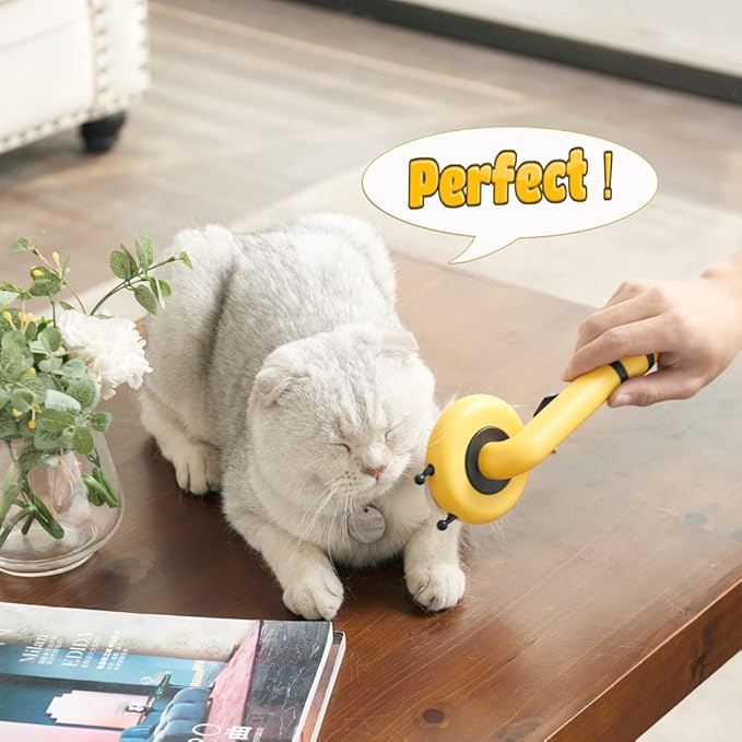 Pet Grooming shedding Brush,Little Bee Self Cleaning Slicker Undercoat Rake comb for Dogs&Cats&rabbit&puppy,Easily Removes Tangles Hair and Loose Fur from The Pet's Mats