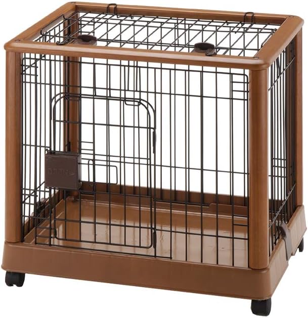 Richell Wood Mobile Pet Pen 640, Autumn Matte Finish