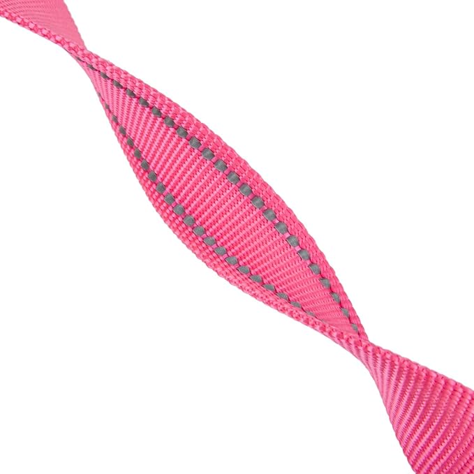 Reflective Martingale Collar for Dogs with Quick Snap Buckle Anti-Pull Nylon Safe Slip Collars for Easy Walking,Hot Pink,Large