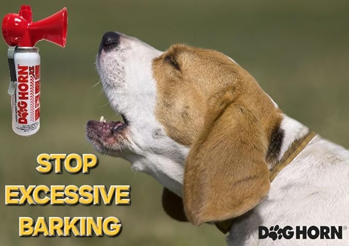 DogHorn XL Air Horn for Dogs. Stop Aggressive Dogs, Scare Coyotes, Bear, & Other Wild Animals! Effective Training Tool & Outdoor Safety Alarm for Hiking, Biking, Camping, Boating, & More! (Pack of 1)