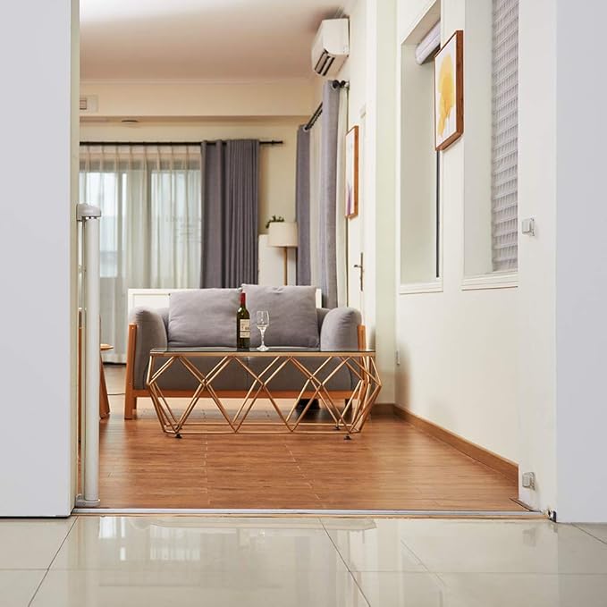 EasyBaby Extra Wide Retractable Baby Gate, 33" Tall, Extends up to 71" Wide, White/Child Safety Baby Gates, Pet Retractable Gates for Stairs, Doorways, Hallways, Indoor and Outdoor