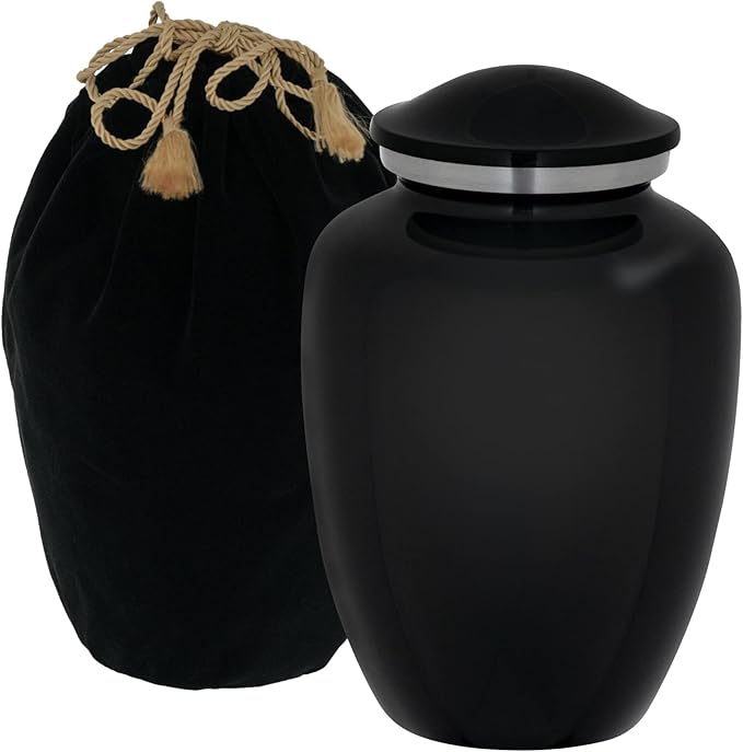 Homage Medium Custom Photo Pet Cremation Urn for Pet Ashes - Vase Style Pet Urn - 80 Cubic Inch Capacity - Personalization Included (Graphite Grey)