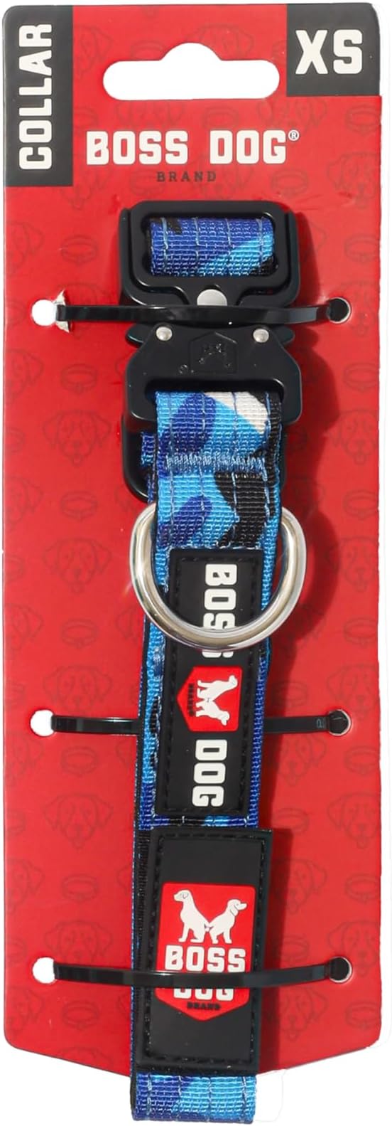 Boss Dog Tactical Collar, Blue Camo, X-Small