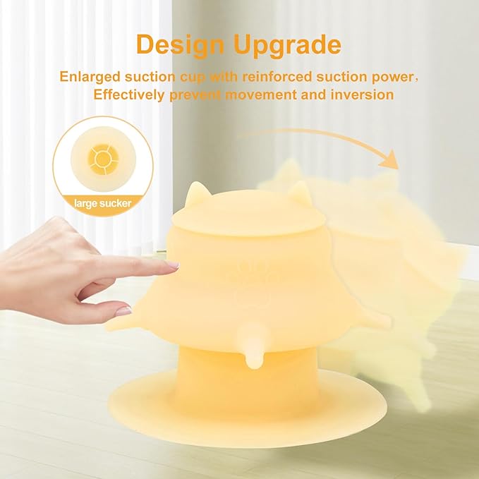Puppy Milk Feeder,Dispenser Food Grade Silicone with 4 Dummy Nipples 230ml Capacity,Leak Proof Ideal Height Strong Suction,Puppy Milk Feeding Station for Newborn Dogs(Orange)