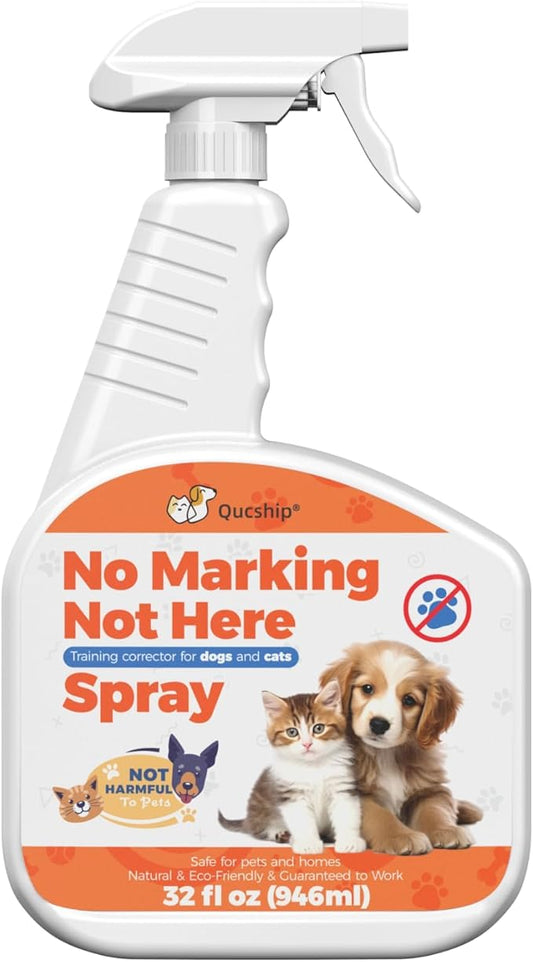 Qucship 32oz Improve Dog Behavior with Our Marking Control Spray – Keeps Dogs from Peeing and Chewing - No Pee Spray for Dogs Indoor