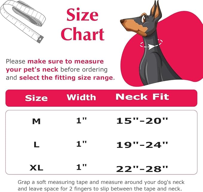 Dog Choker Collar for Large Dogs,Stainless Steel Choke Collar for Dogs No Pull Slip Chain Martingale, Cinch Choker Heavy Duty Dog Collar Pink