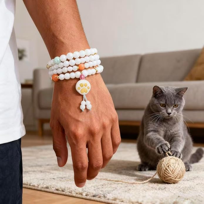 LINGYUAN Pet Memorial Gifts for Dogs Cats, Pet Memorial Bracelet, Remembrance Pet Loss Sympathy Gift for Cat Dog Lovers, Bereavement Gifts for Loss of Pet